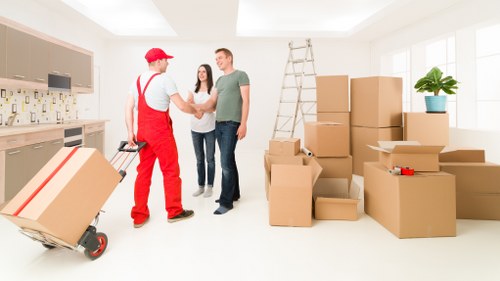 Local removals van prepared for an apartment move in Stockwell