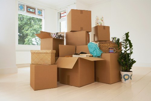 Removal van loading household items for a Stockwell move