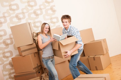 Furniture being carefully loaded for a Stockwell home relocation